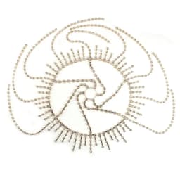 Flash Rhinestone Cap Headpiece Fringe Mesh Full Rhinestone Inlay Crystal Head Chain Retro Style Personalized Tassel Headband