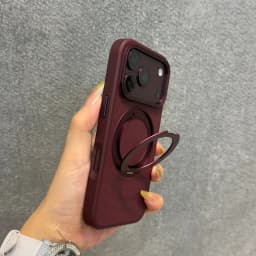 Luxury Water Ripples 360 Rotating Bracket for Magsafe For iPhone 18 Pro Max 18pro 17 Pro Frosted Hard Shockproof PC Holder Cover