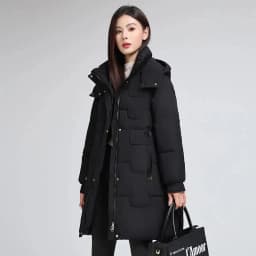 Korean Lady Long Bright Puffer Coat Autumn Winter Female Warm Down Cotton Jacket 2025 Women Black Parka Outwear