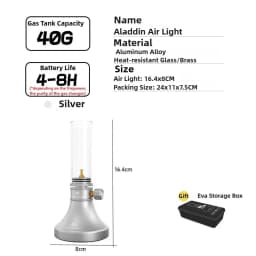 MOUNTAINHIKER Outdoor Gas Light Set Picnic Camping Retro Decorative Ambience Light Creative Desktop Bedside Gas Light