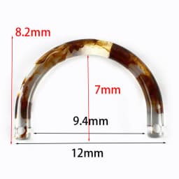 2Pcs Amber Plastic Handle Women's Bag Handles Acrylic O D Ring Handbag Woven-bag Replace Rings Purse Frame DIY Bags Accessories