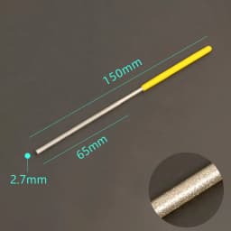 Ultra-fine Diamond Cylindrical File 1.0/1.2/1.5/2.2/3.8/4.8/5.8mm Diameter Reaming File Grinding Tool Jade Alloy Assorted File