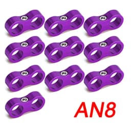 10Pcs Universal Aluminum AN4 AN6 AN8 AN10 AN12 Car Billet Oil Fuel Water Hose Tube Seprator Divider Clamp Line Separator Bracket