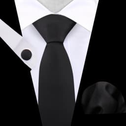 Business Tie For Men Set Necktie Cufflink Classic Handkerchief Suit For Wedding High Quality Stripe Tie Set Formal Gravata Gift