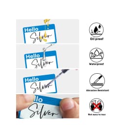 SINMARK Name Stickers 210pcs/roll Hello My Name Is Labels for Office Meeting School Home Decor Art DIY Ornament Decoration Tags