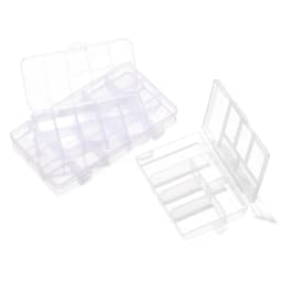 Plastic Jewelry Box 6/10/15/24/28 Compartment Slot Organizer Storage Beads Container Jewelry Storage Box Rectangle Case