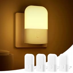 1/2 Set Light Sensor LED Night Lights EU Plug Dimmable Cabinet Light For Baby Bedside Bedroom Corridor Wireless Night Lamp