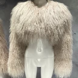 YOLOAgain Plus Size 8XL Women's Real Mongolia Sheep Fur Jacket Cropped Jacket Streetwear