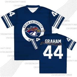 Off Campus Briar University Jersey Graham 44 22 DI LAURENTIS 66 Tucker46 T-shirt V-neck Short Sleeve women parent-child T-Shirt