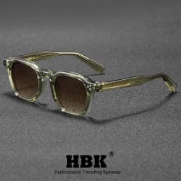 HBK Fashion Retro Men Sunglasses Classic Square Frame Design Sun Glasses Women Outdoor Travel Party Business Festival Gift