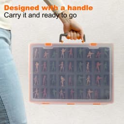 Evemodel Dual-layer Miniature Figurine Suitcase Storage Organizer Carrying Case SN03R