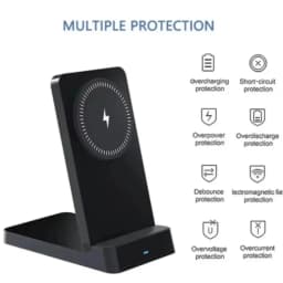 Foldable Magnetic Wireless Charging Stand Auto Adsorption Anti-slip for Desktop Office Home Travel for iPhone17 16 15 14 Charger