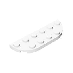 MOC PARTS GDS-899 Plate, Round Corner 2 x 6 Double compatible with lego 18980 toys Assembles Building Blocks Technical