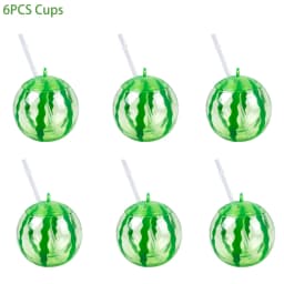6/10pcs Hawaiian Summer Pineapple Coconut Drinking Cups Strawberry Shaped Juice Drink Cups for Birthday Wedding Beach Pool Party