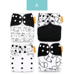 Kangobaby #My Soft Life# 4pcs Set Suede Cloth Baby Cloth Diaper Reusable Washable Newborn Nappies