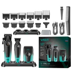 VGR Hair Trimmer Professional Clipper Cordless Barber Combo Electric Shaver Haircut Machine Cordless Trimmer for Men V-196 S3