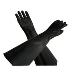 Length 68cm Thick Sand Blasting Gloves For Sandblaster