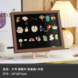 Wall-Mounted Clear Acrylic Badge Display Case Dustproof Pin Medal Storage Box for Collectibles Brooches Commemorative Badges