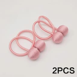 2pcs modern minimalist magnetic ball curtain tiebacks with thicker twisted cords can be styled at will,for bedrooms, living room