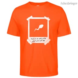 Mens Cotton This Is A Very Old Picture Of Me Graphic Funny T Shirt Street Casual Style Tee for Men and Women