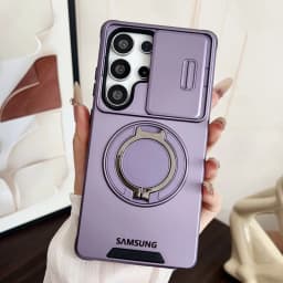 Slide Camera Protection Magnetic Kickstand Case Samsung S26 S25 Edge S24 S23 Plus S21 S22 Ultra FE A56 A36 A26 A16 5G A35 Cover