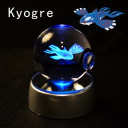 Pokemon 3D Crystal Ball Pikachu Gengar Mew Mewtwo Figurines Lamp Base Pokeball 3D Pokemon Glass Ball Statue Birthday Gift