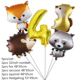 Woodland Animal Disposable Tableware Wild Forest Bear Fox Plate Cup Napkin Jungle Safari Happy Birthday Party Decor Kid Boy Girl