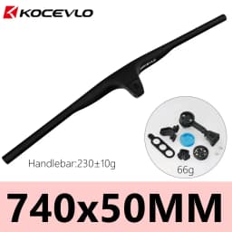 KOCEVLO MTB CARBON Handlebar Negative 17° 50-90MM For Efficient Integrated Handlebar For MTB (XC, Marathon)  740MM