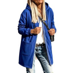 Long Zip Up Hoodie Women Fall Casual Oversized Hooded Sweatshirts Be Still Hoodies for Women