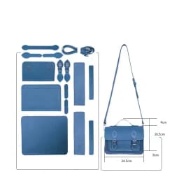 DIY Cambridge Bag Making Kits PU Leather Lady Crossbody Satchel Bags Handcrafted Sewing Semi-finished Set for Women Handbag