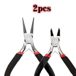 8pcs/set,2pcs/set Blck Making Tool Set, Includes Round Nose, Pointed Nose, and Wire Cutters, Non-Serrated Pliers for Beginners