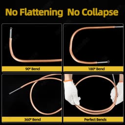 2.5M Internal Style Spring Copper Tube Benders Manual Folding Bending Line Pipe for Air Condition Copper Pipe Bending Tool