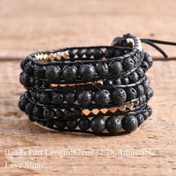 Unique Mix Strands Leather Bracelet Multicolor Natural Stone Woven Wrap Bracelets Bohemian Bracelet Drops Hipping