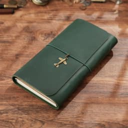A5 Three Fold Journal Real Leather Notebook Refillable Vintage Style Diary Traveler Note Books Back to School Gift