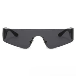 Future Oriented Y2K New Fashionable One-piece Sunglasses, Surround Style Sports Punk Sunglasses