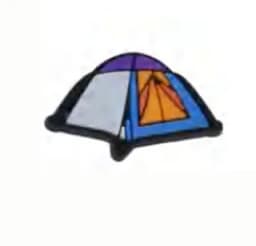 Camping Shoe Charms Accessories PVC Sun Temp Moutain Camera Rainbow Shoe Decoration for Wristband Clog Accessories Unisex DIY