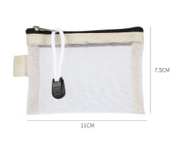 Mini Clear Nylon Mesh Zipper Coin Purse Cute Wallet Portable Credit Card ID Bag Lipstick Pouch Data Line Key Earphone Organizer