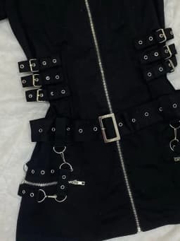 Premium Slim Dark Casual Dresses Japanese Unique Half Sleeve Minority High Street Robe Personalized Y2K Goth Punk Style Vestidos