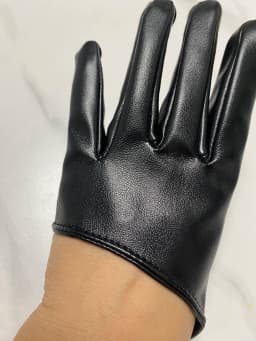 Men Women's Short Design PU Leather Half Palm Motorcycle Gloves Male Female Performance Dancing Gloves R982