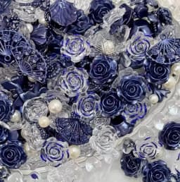 Red Rose Tea Flower Cream Filled DIY Handmade Barbecue Pain Decorative Accessories Packaging Material Fashion Jewelry Parts