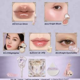 Flower Knows Strawberry Cupid Box Collection Make Up Sets Cosmetics Full Set Palette Pressed Powder Blush Lipstick Gift Box