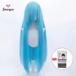 Snoya 100cm Synthetic Fluffy Corn Perm Cosplay Wig Pink Red Blue Purple Anime Party Long Wig for Women