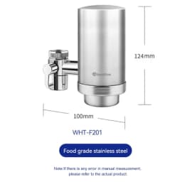 Wheelton Stainless Steel Kitchen Tap Filter Household Ceramic Water Purifier Faucet Water Filter Activated Carbon Filtration