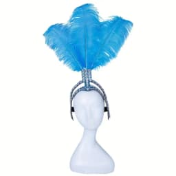 Carnival Headpiece Adorned with Rhinestones And Detachable DIY Feathers Featuring Stage Performances And Adjustable in Size