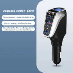 188W Car Charger with QC3.0 & PD20W Fast Charging 3-Port USB Adapter for iPhone Samsung 12V/24V Cigarette Lighter Socket