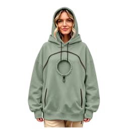 Oversized Hoodie with Pet Pouch Women's Zipper Kangaroo Pocket Sweatshirts for Small Cat & Dog Pet Lover Hoody Hooded Pullover