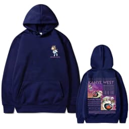 Kanye West Graduation Bear Double Sided Printed Hoodie Men Women Fashion Hip Hop Cool Sweatshirts Unisex Fleece Cotton Hoodies