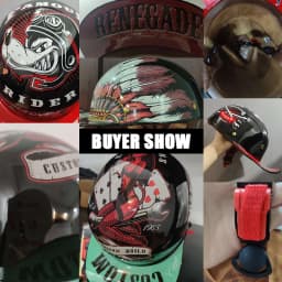 Uchoose Summer Motorcycle Casque DS Baseball Cap Helmet Retro Helmets Vintage Open Face Scooter Cruiser Chopper Gangster