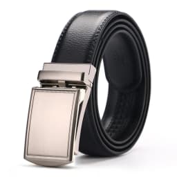 Men Genuine Leather Belt Metal Automatic Buckle Ratchet Cowskin Belts for Jeans Leather Strap Belts for Men Pants Waistband Реме