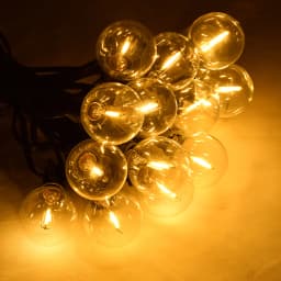 25Pcs G40 String Light Bulb Replace 120V/220V Tungsten/LED Bulbs E12 Base Socket Holder Bulb For Home Garden Decoration